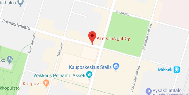 Azets Mikkeli, toimipisteen sijanti kartalla
